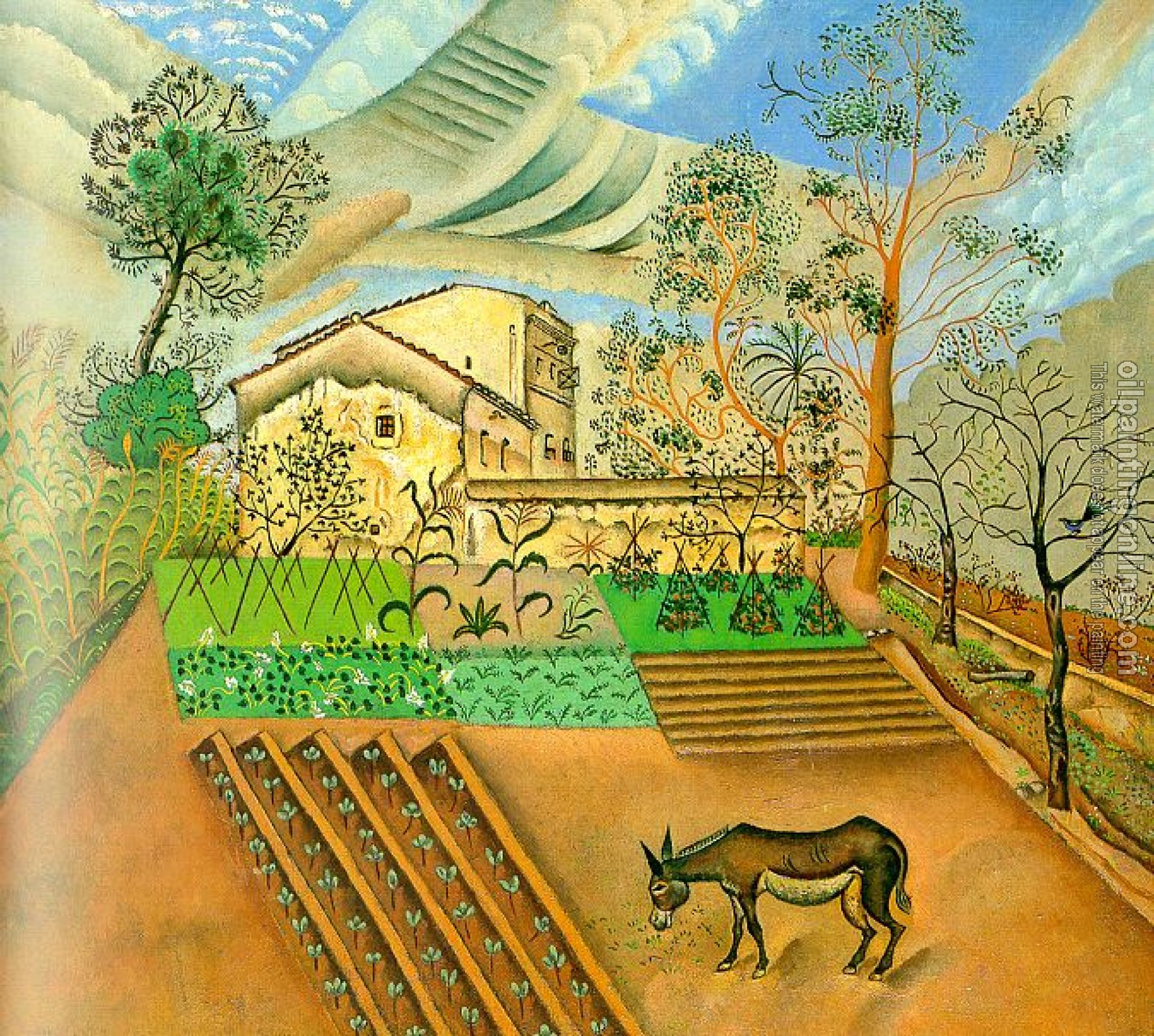 Miro, Joan - Vegetable Garden with Donkey